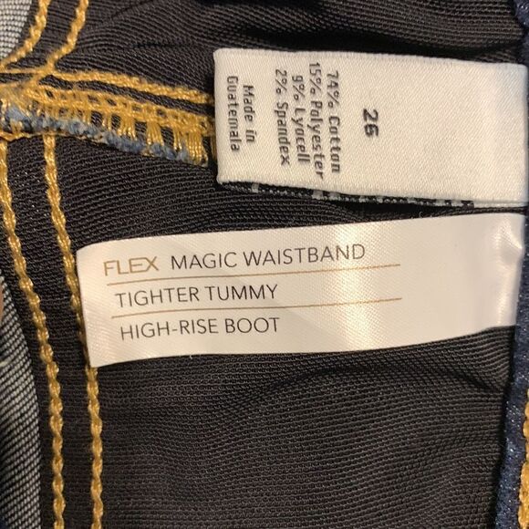 Lane Bryant size 26 jeans flex magic waistband hi waist boot cut/tighter tummy - Picture 7 of 7